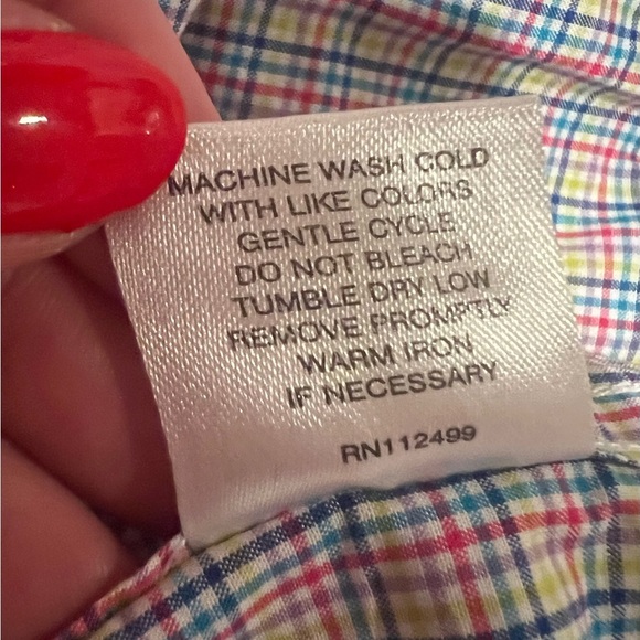 Tailorbyrd Men's Multicolor Checkered Shirt, size M, EUC, pastel, colorful - Picture 5 of 7